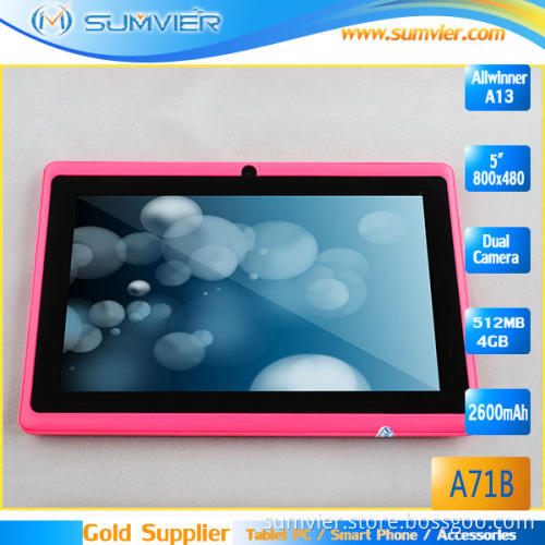 7" 5 Point Capacitive Screen 800X480p Allwinner A13 Android Tablet (A71B)